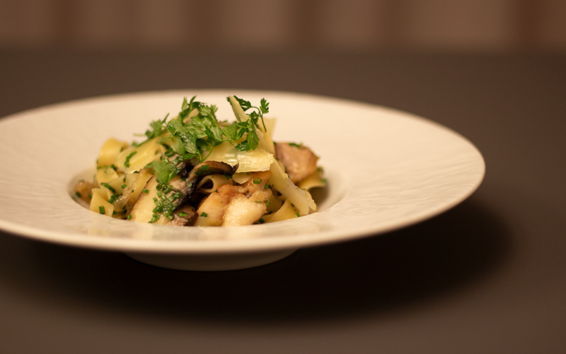 Pasta med kyckling, parmesan och örter